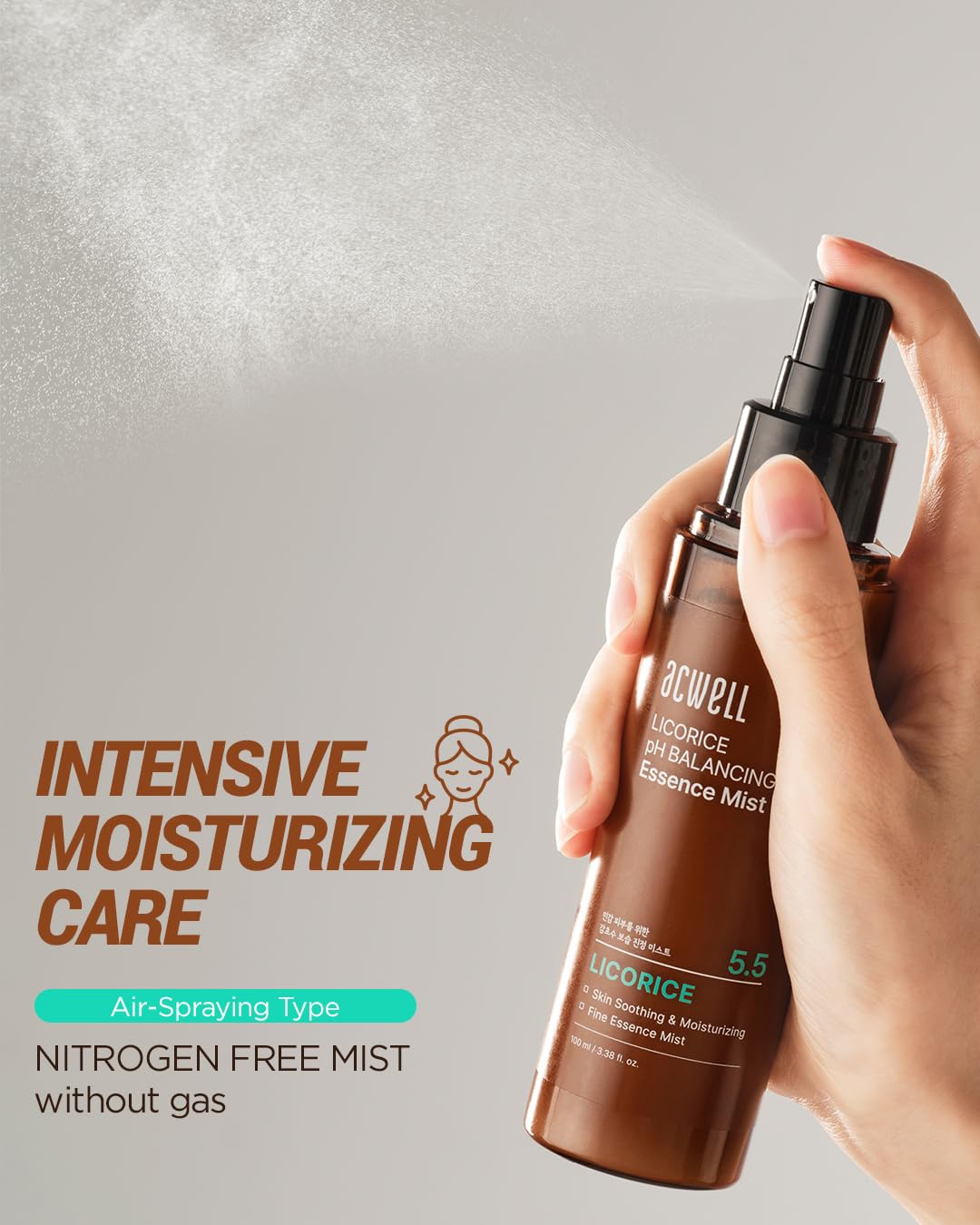 ACWELL Licorice pH Balancing Essence Mist 100mL / 3.38 fl oz