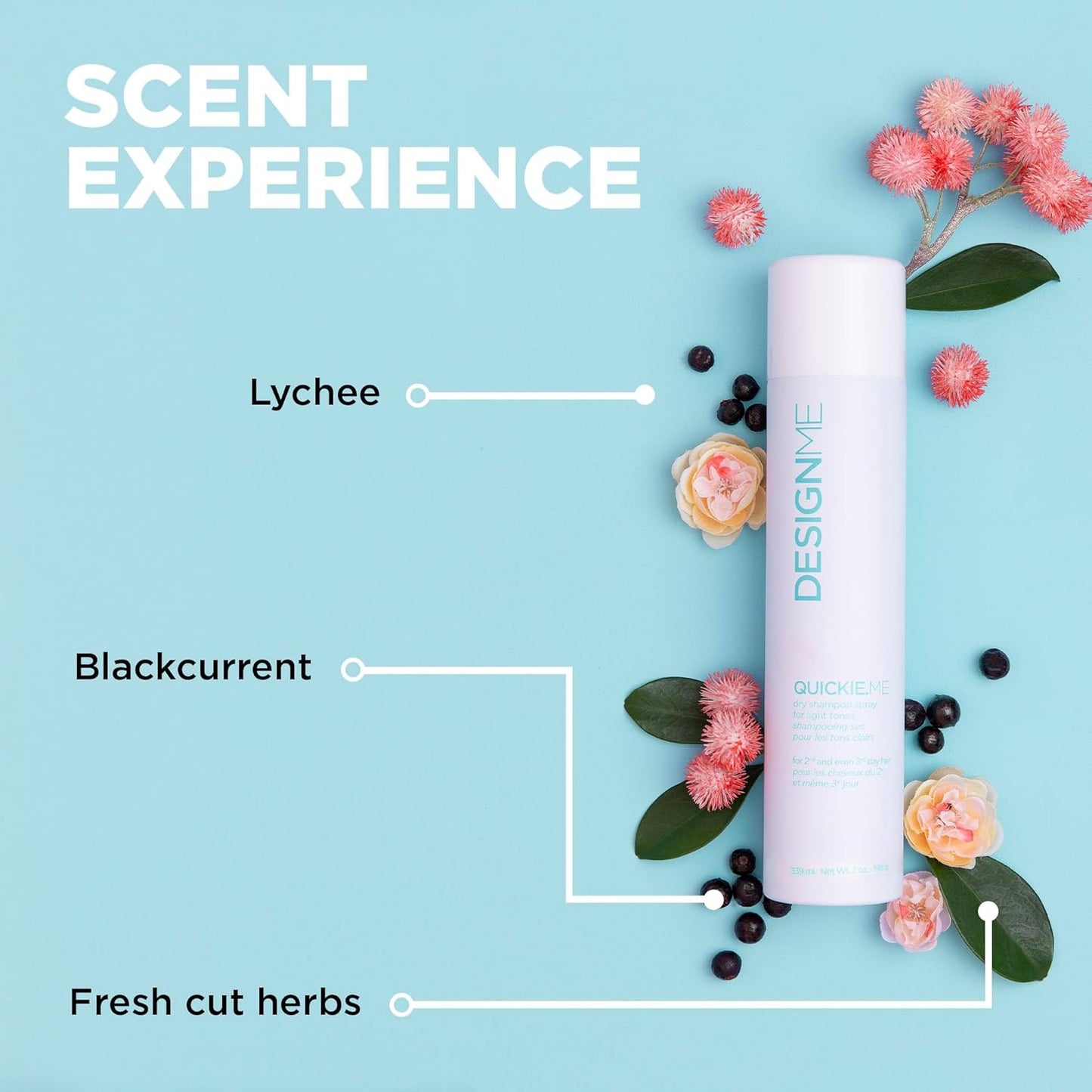 DesignMe - Quickie Me Dry Shampoo Spray For Light Tones - 7oz / 198g