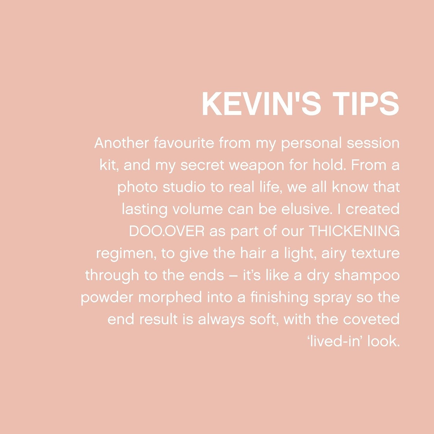 Kevin Murphy - Doo Over - Dry Powder Finishing Hairspray - 250mL / 8.5 Fl oz