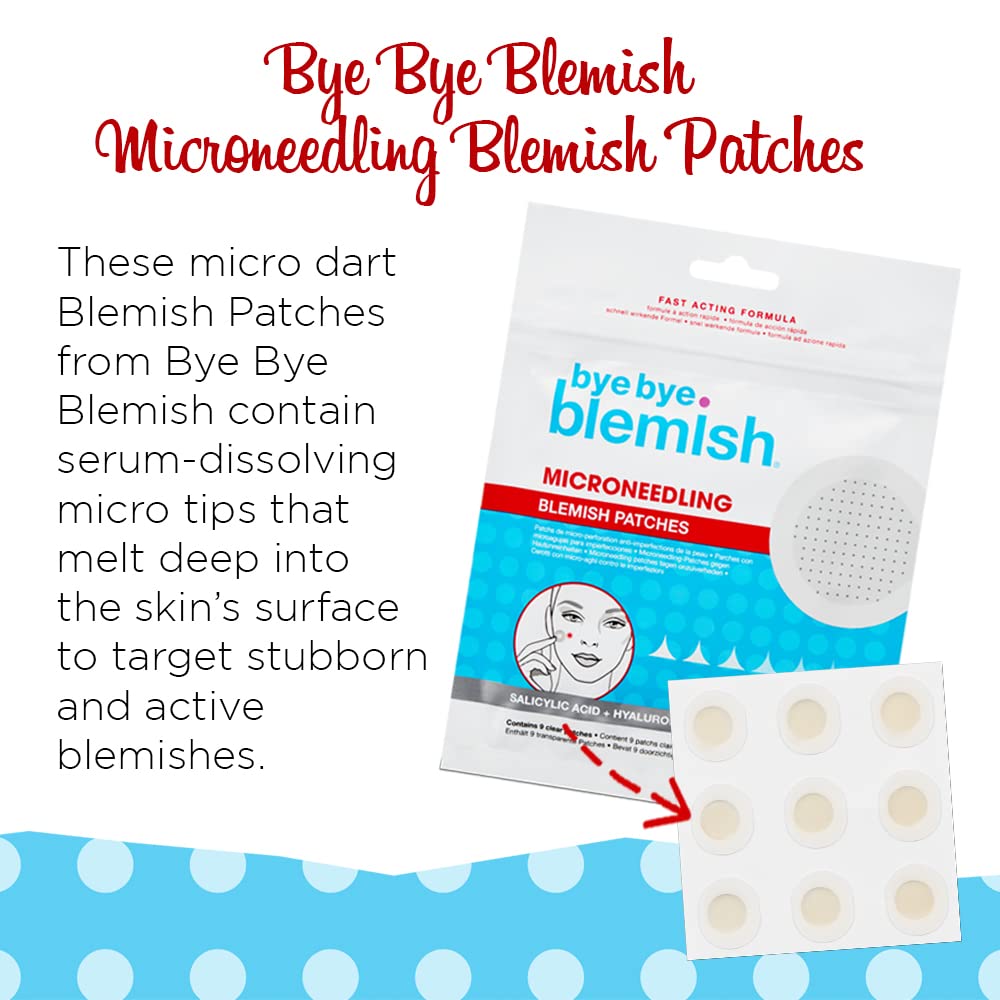 Bye Bye Blemish Microneedling Blemish Patches 9 clear patches Acne Bye Bye Blemish