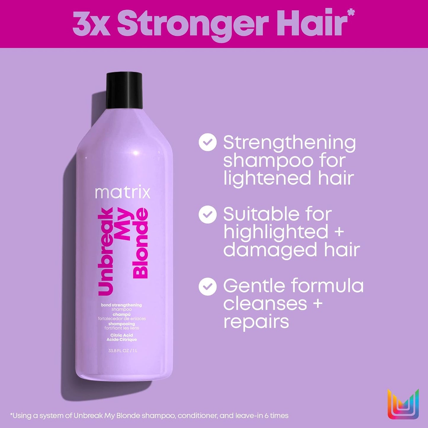 Matrix Unbreak My Blonde Shampoo 1L/33.8oz [Beauty]