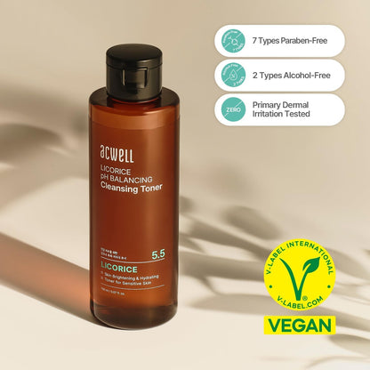 ACWELL Licorice pH Balancing Cleansing Toner 150mL / 5.1 fl oz