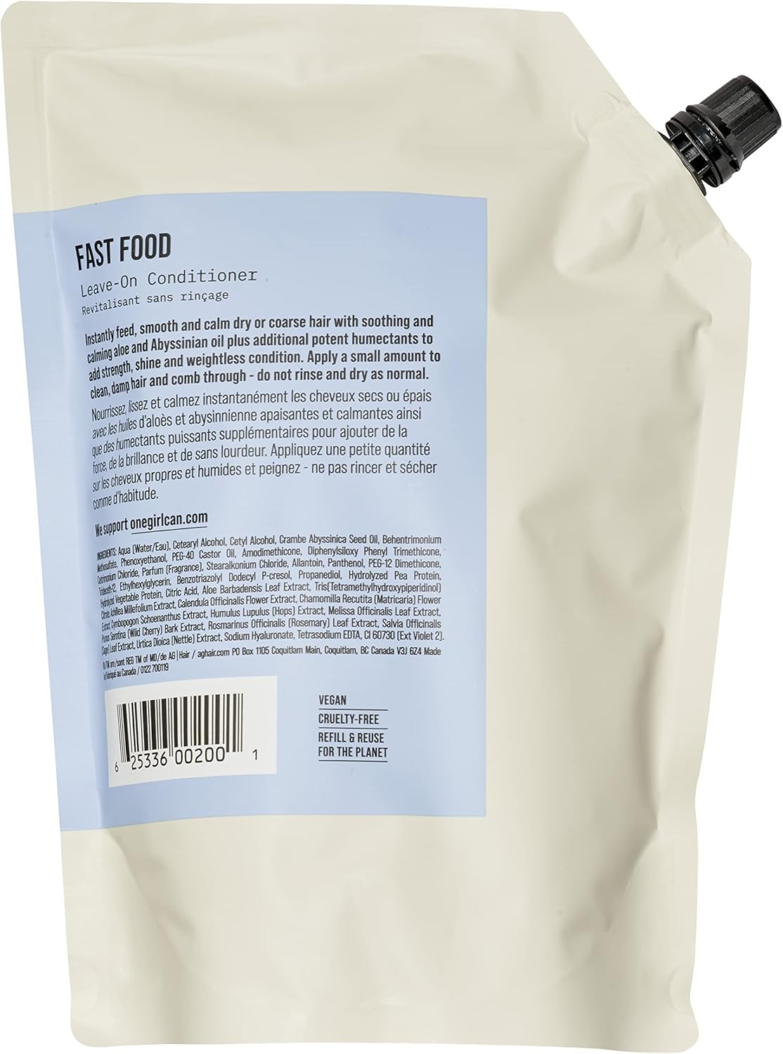 AG Care Fast Food Leave On Conditioner 1 L (33.8 fl oz) Conditioner AG Care