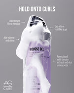 AG Care Mousse Gel Extra Firm Curl Retention 284 g (10oz) Styling AG Care
