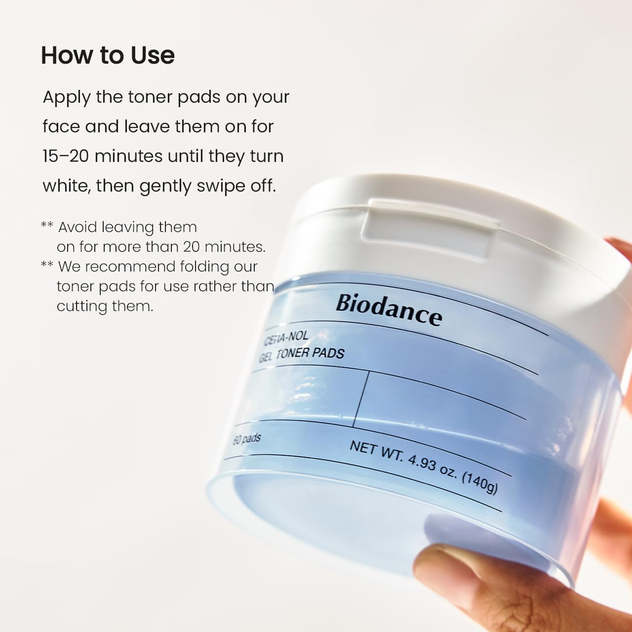 BIODANCE CeraNol Gel Toner Pads 140g / 4.93 oz / 60 pads