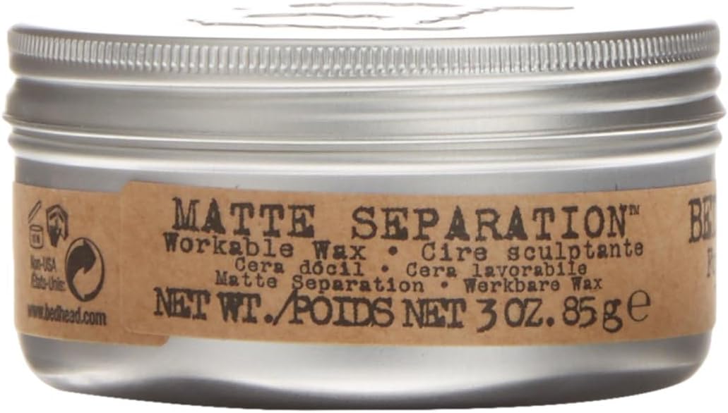 Bed Head For Men: Matte Separation Workable Wax 3 oz Styling Bed Head