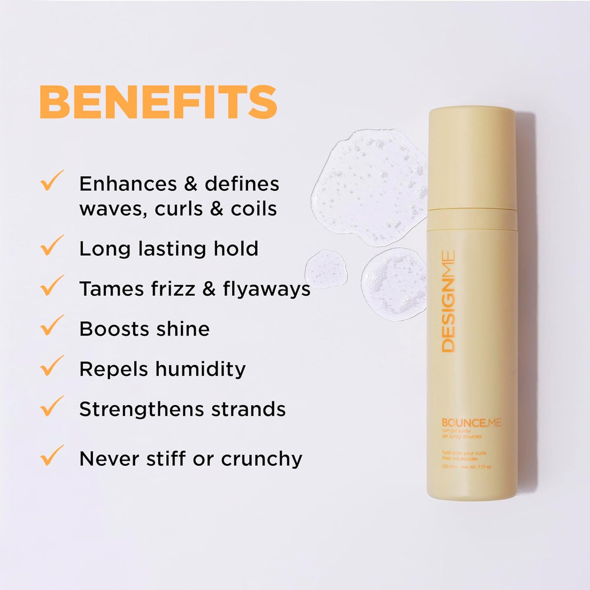 DesignMe Bounce Me Curl Gel Spray 300 mL (7.8 fl oz) Styling DesignMe