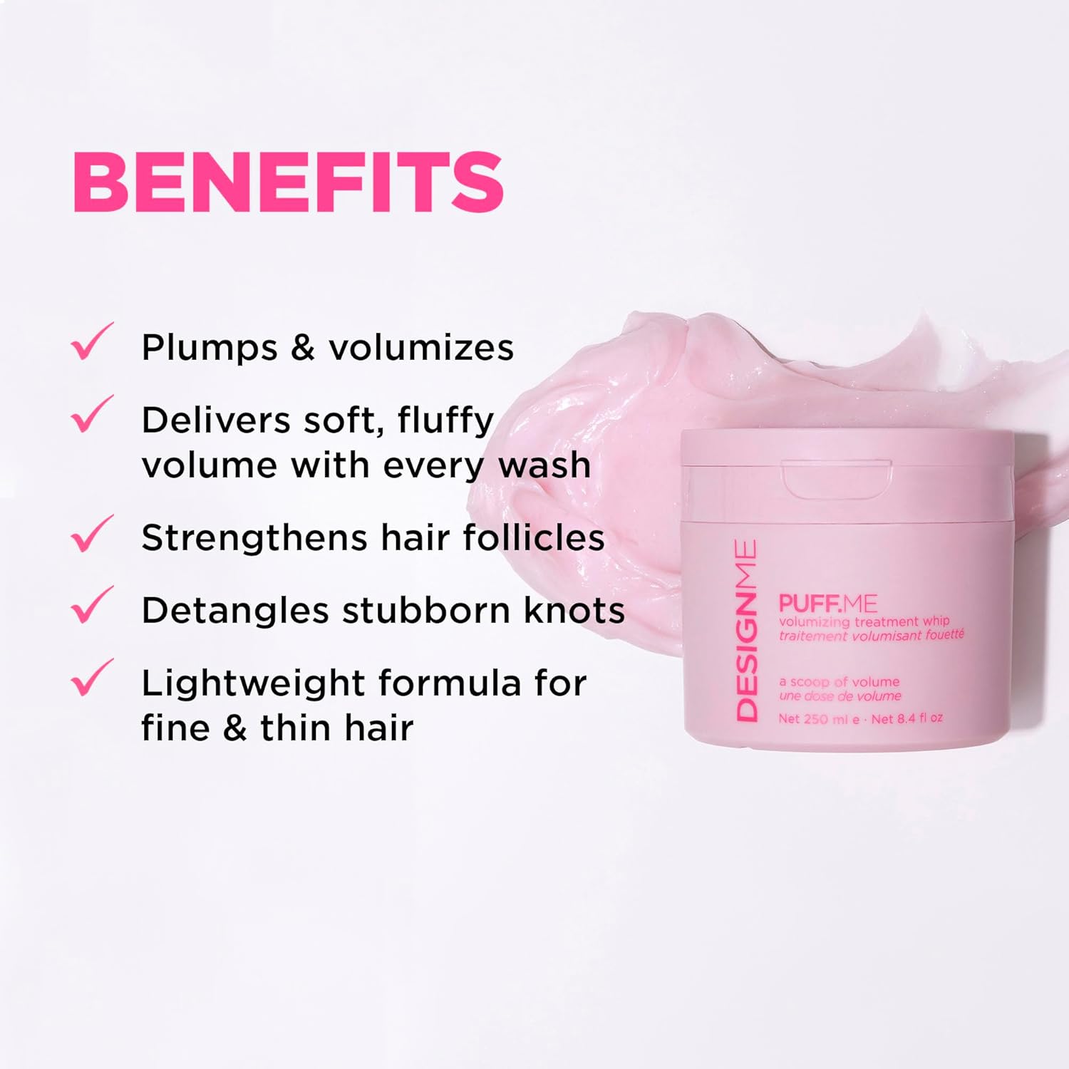 DesignMe Puff Me Volumizing Treatment Whip 250 mL (8.5 fl oz)