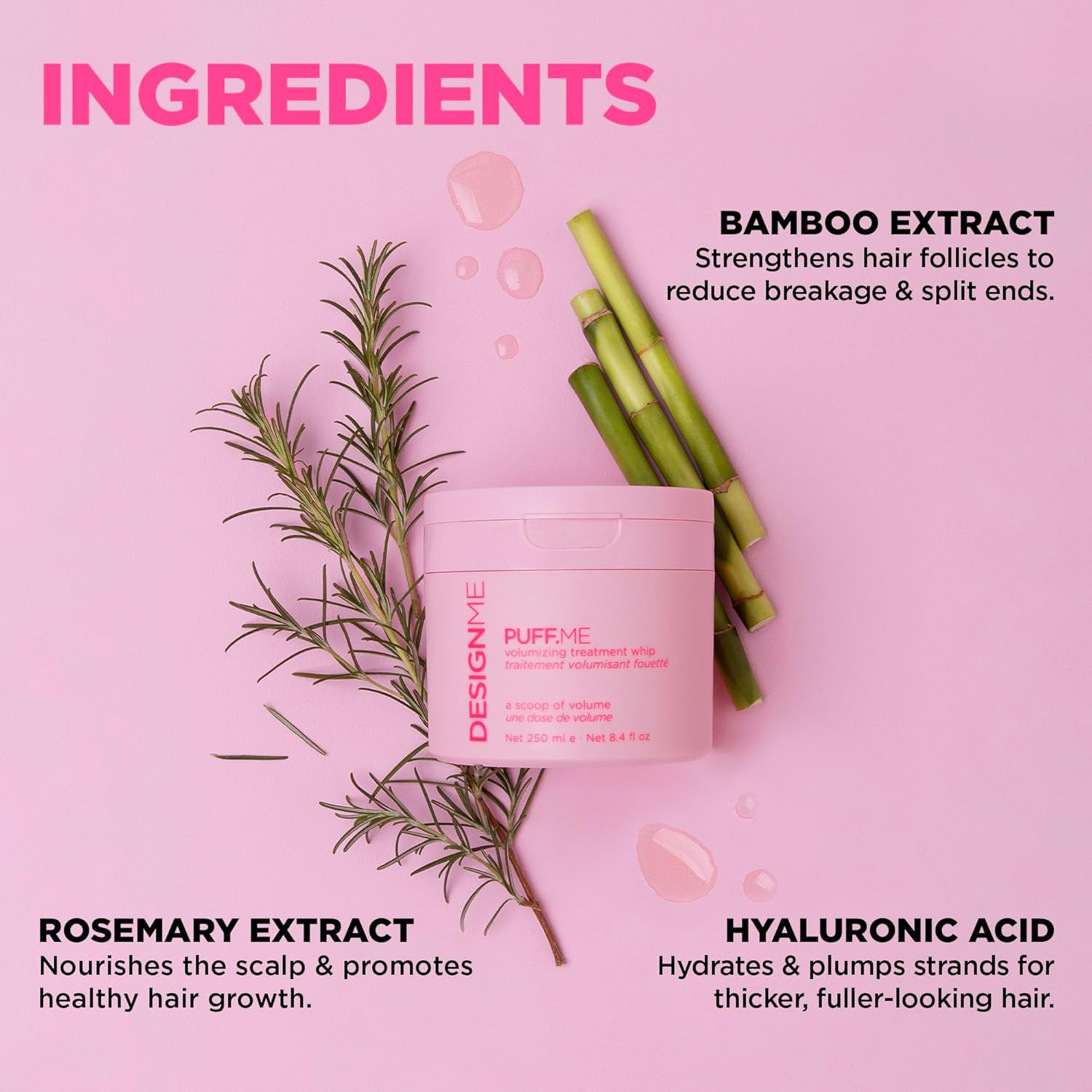 DesignMe Puff Me Volumizing Treatment Whip 250 mL (8.5 fl oz)