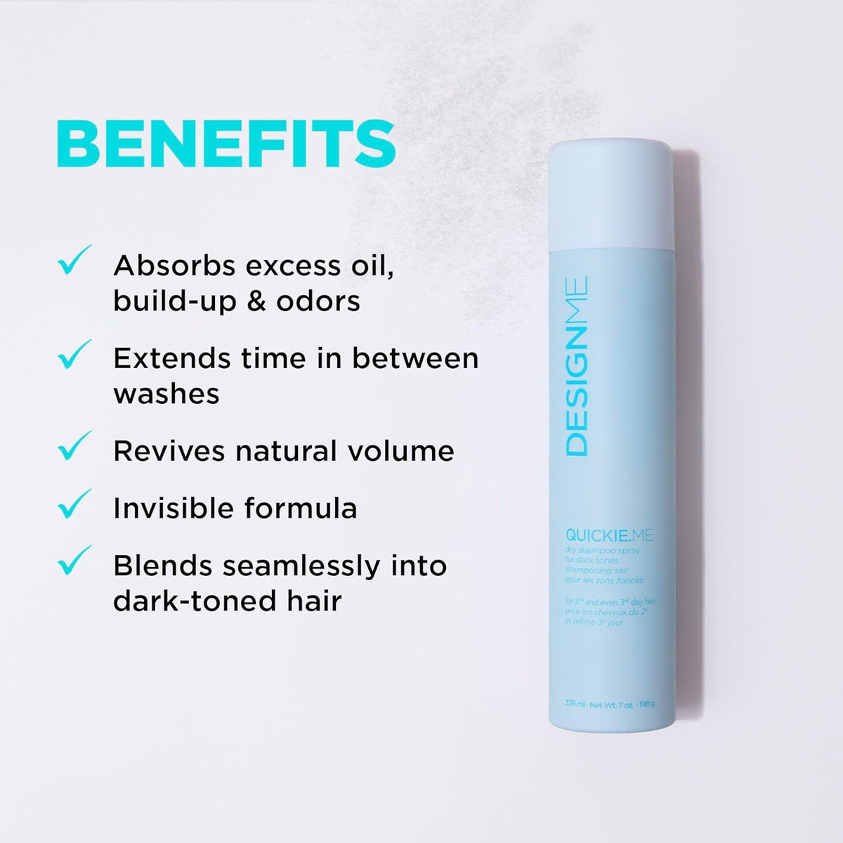 DesignMe Quickie Me Dry Shampoo Spray For Dark Tones 198 g (7 oz) Dry Shampoo DesignMe