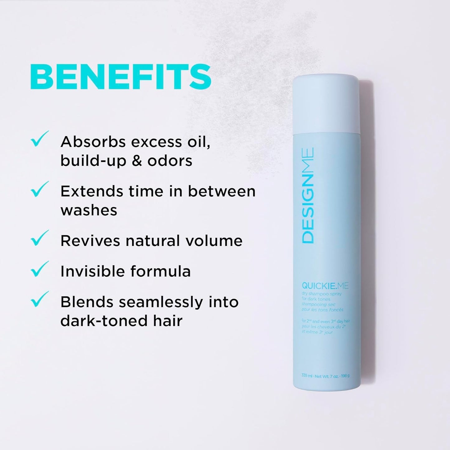 DesignMe - Quickie Me Dry Shampoo Spray For Dark Tones - 7oz / 198g [Beauty]