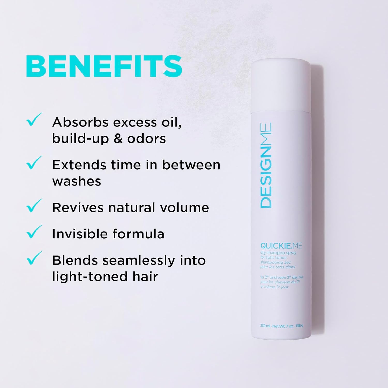 DesignMe Quickie Me Dry Shampoo Spray For Light Tones 198 g (7 oz) Dry Shampoo DesignMe