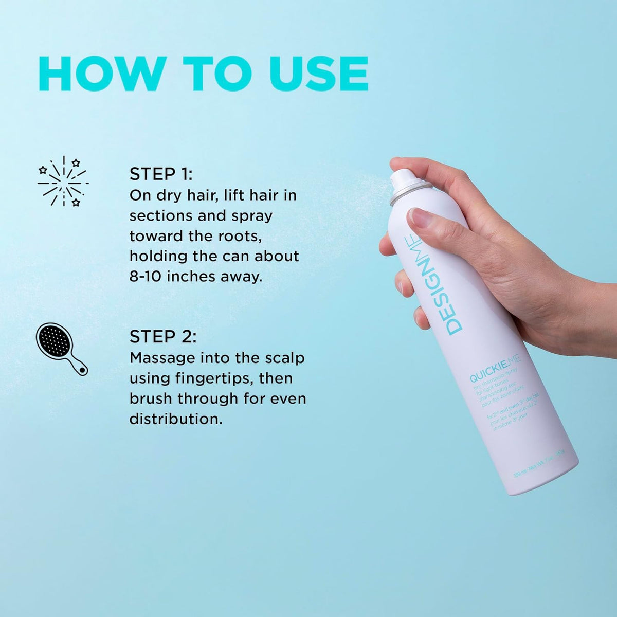 DesignMe Quickie Me Dry Shampoo Spray For Light Tones 198 g (7 oz) Dry Shampoo DesignMe