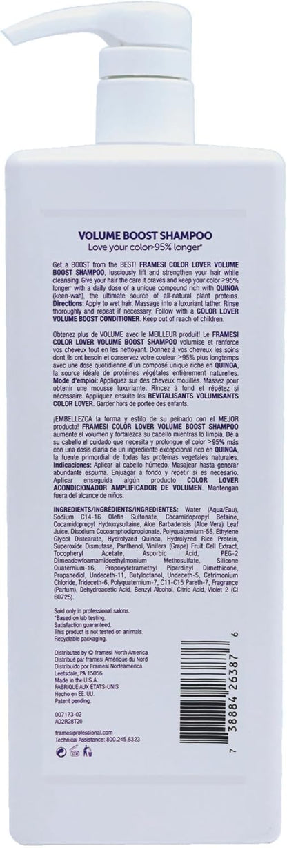 Framesi - Color Lover Volume Boost Shampoo - 33.8oz / 1 L [Beauty] Beauty Framesi