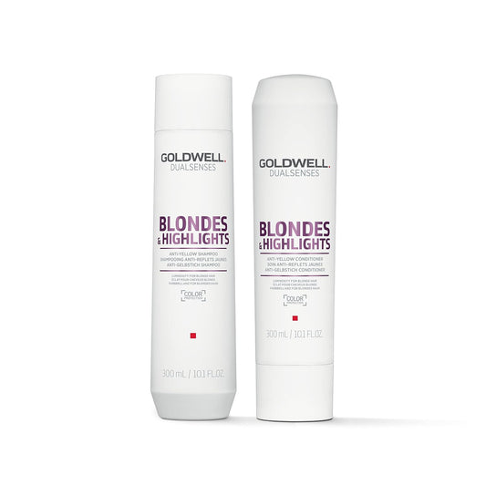 Goldwell - Dualsenses Blondes + Highlights Shampoo and Conditioner Duo - 10.1oz / 300ml [Beauty]