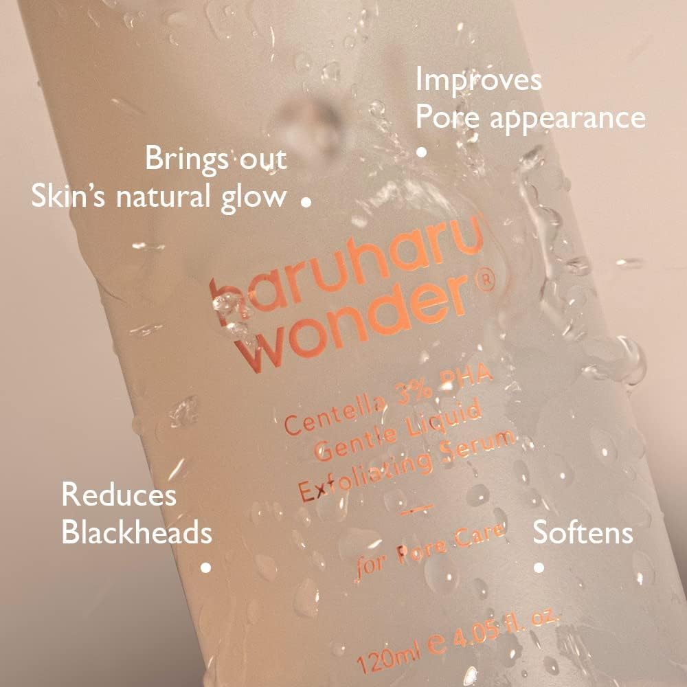 Haruharu Wonder Centella 3 Percent PHA Gentle Liquid Exfoliating Serum 12 0mL(4.06 fl oz)