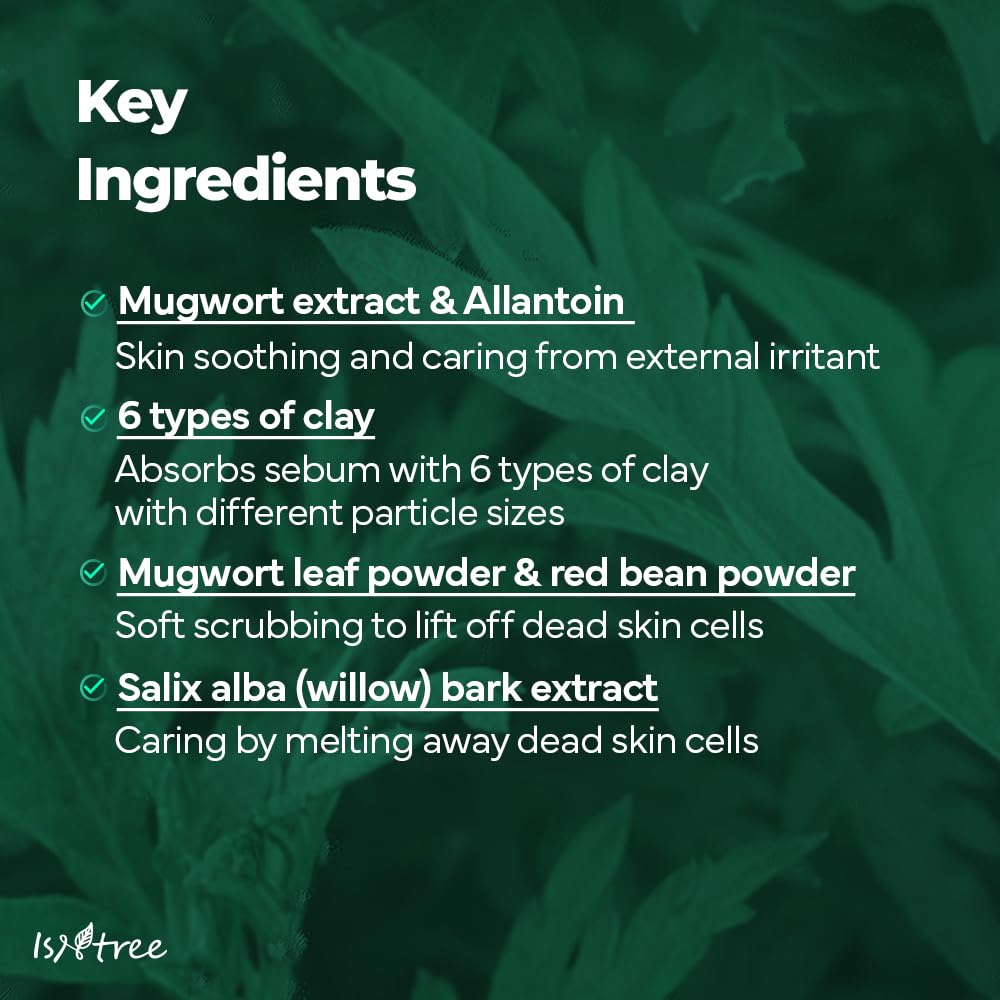 Isntree Mugwort Calming Clay Mask 100mL / 3.38 fl oz