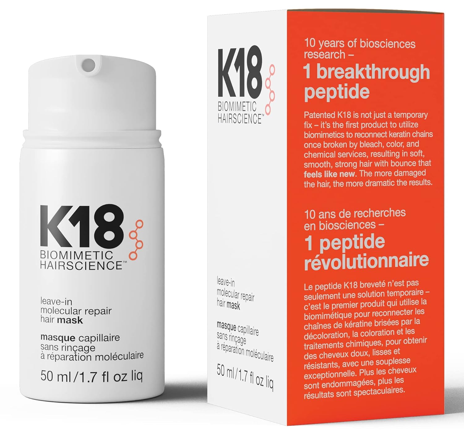 K18 Leave In Molecular Repair Hair Mask 50 mL (1.7 fl oz)