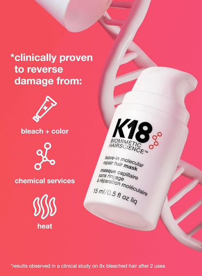 K18 Leave In Molecular Repair Hair Mask 15 mL / 0.5 fl oz