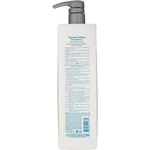LANZA - Healing Moisture Tamanu Cream Shampoo - 33.8oz / 1 Liter [Beauty] Beauty LANZA