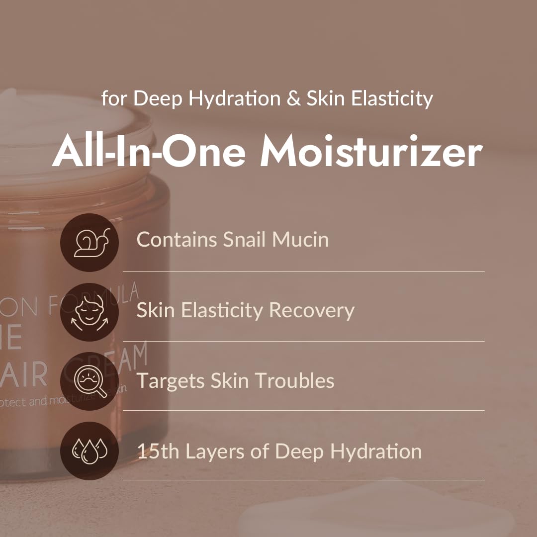 MIZON All In One Snail Repair Cream 75 mL (2.54 fl oz) Moisturizer MIZON