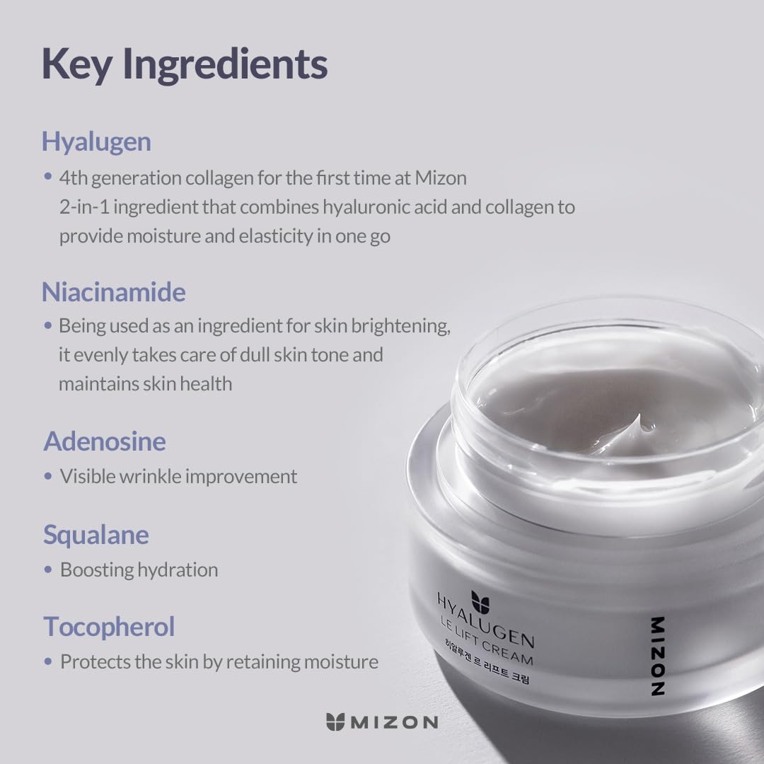 MIZON Hyalugen Le Lift Cream 50 mL (1.69 fl oz) Moisturizer MIZON