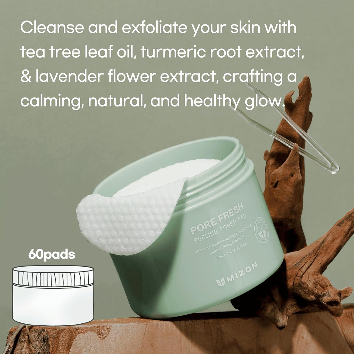 MIZON Pore Fresh Peeling Toner Pad 130 mL (60 pc) Treatment MIZON