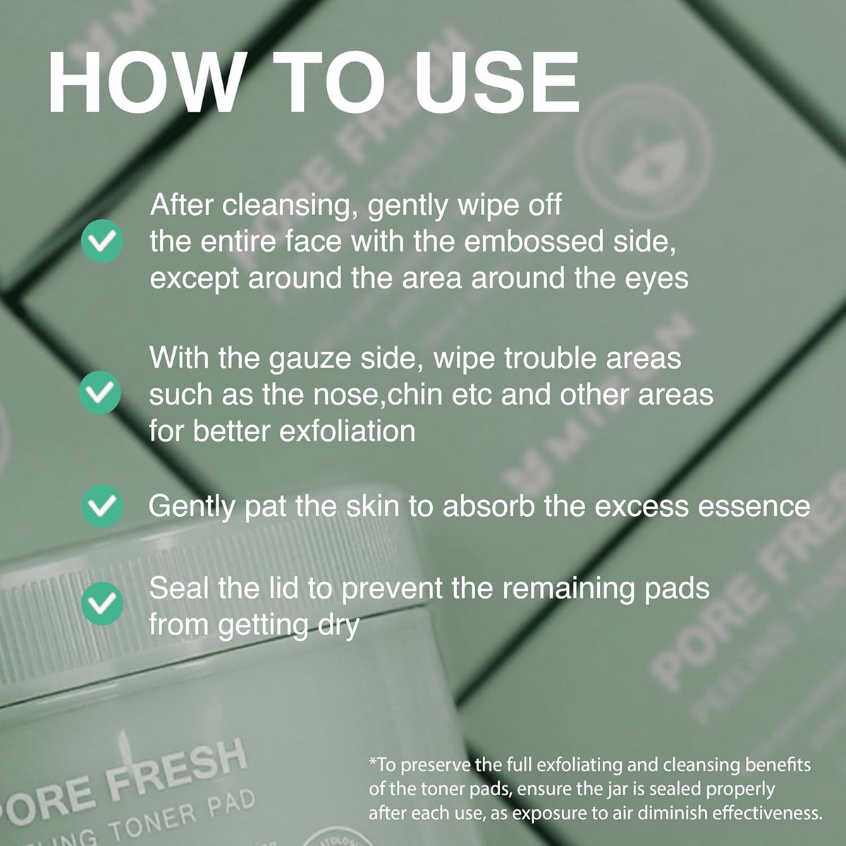 MIZON Pore Fresh Peeling Toner Pad 130 mL (60 pc) Treatment MIZON