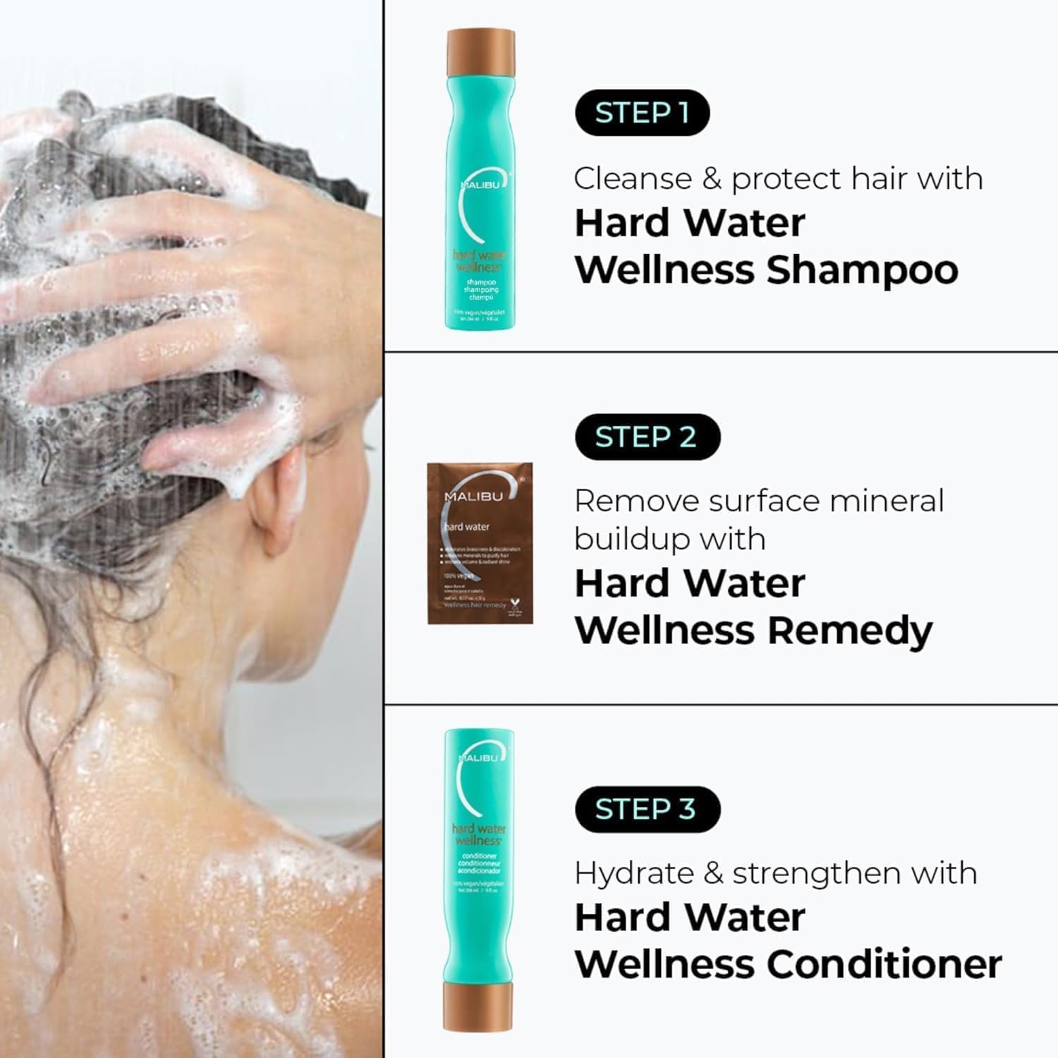 Malibu C Hard Water Wellness Collection (6-Piece Set) Hair Care Malibu C