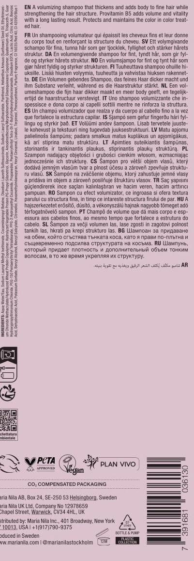 Maria Nila Pure Volume Shampoo 1 L (33.8 fl oz) Shampoo Maria Nila