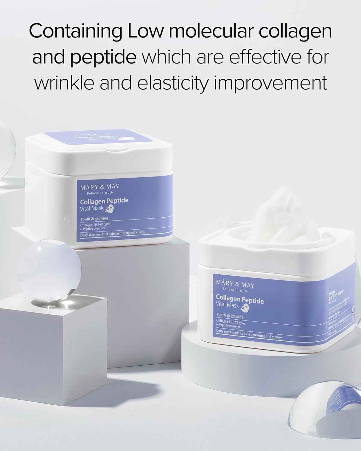 Mary&May Collagen Peptide Vital Mask 110 g (30 sheets)