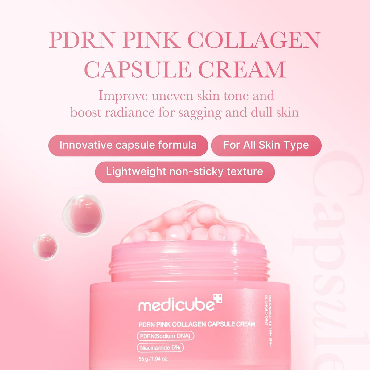 Medicube PRDN Pink Collagen Capsule Cream 55 g (1.94 oz) Moisturizer medicube