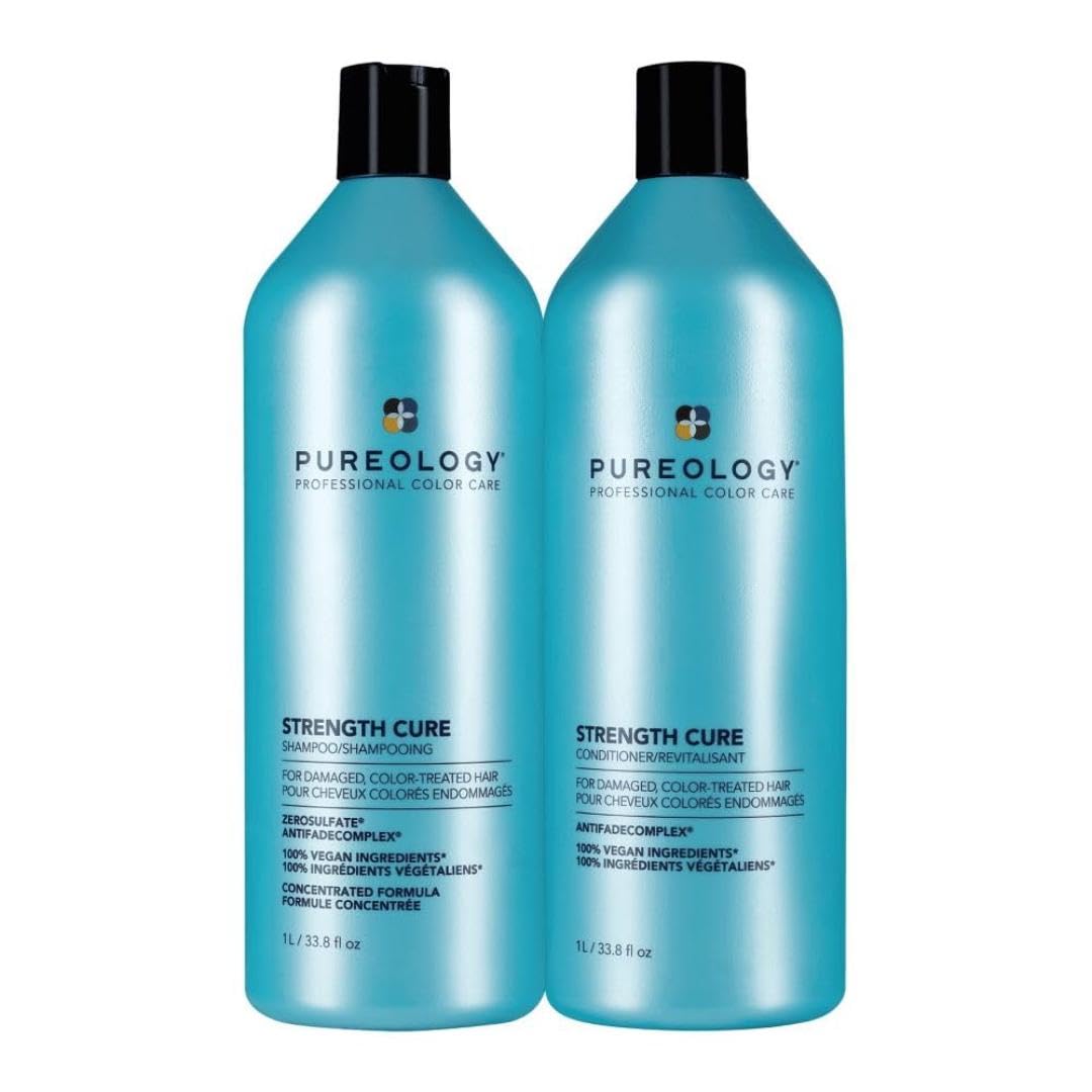 Pureology - Strength Cure Shampoo & Conditioner DUO - 1L / 33.8oz [Beauty] Beauty Pureology