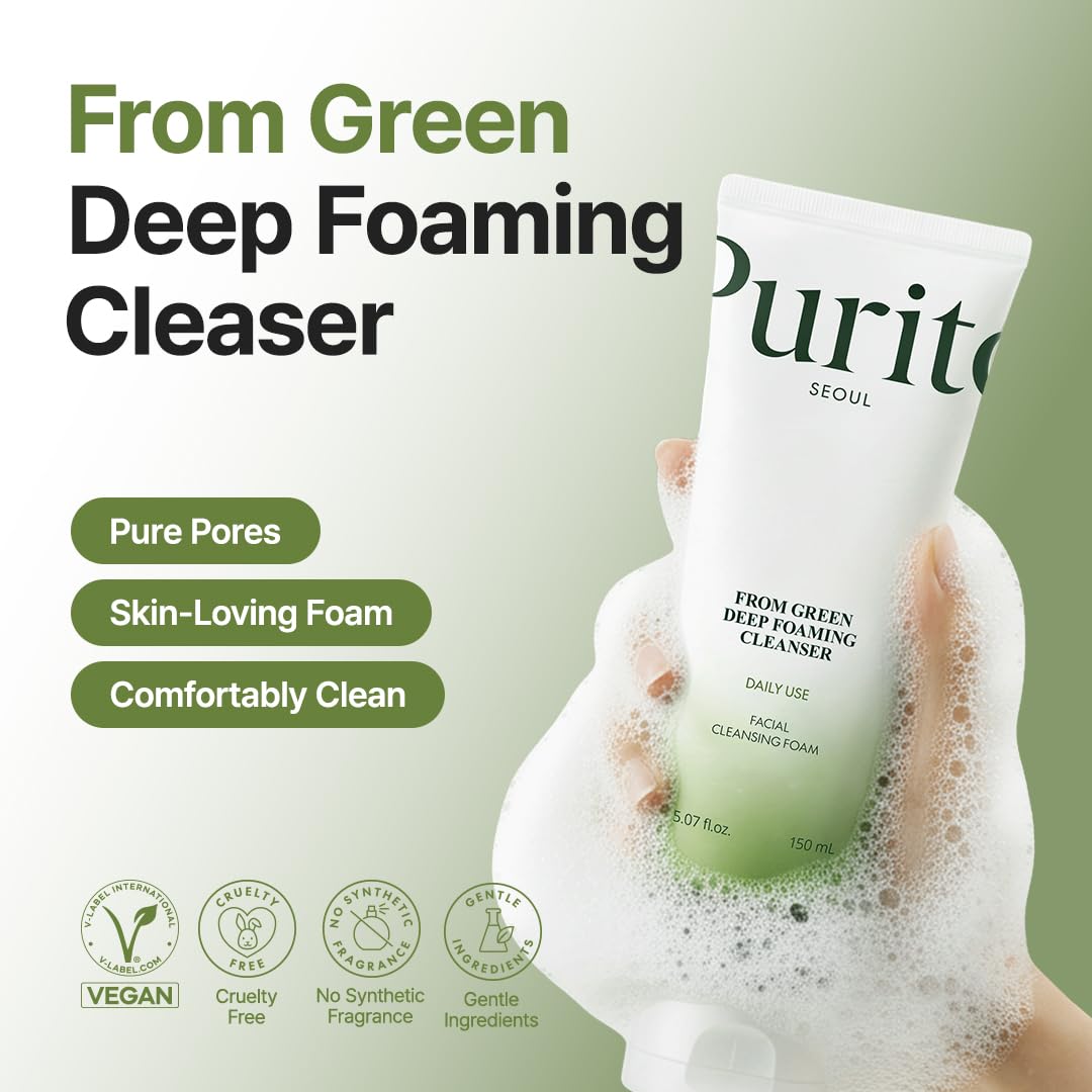 Purito From Green Deep Foaming Cleanser 150 mL (5.07 fl oz)