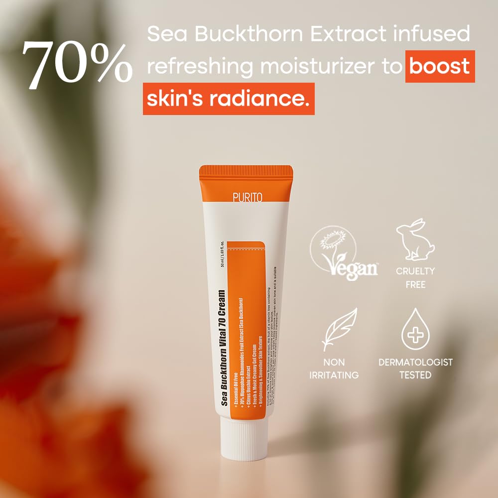 Purito Sea Buckthorn Vital 70 Cream 50 mL (1.69 fl oz)