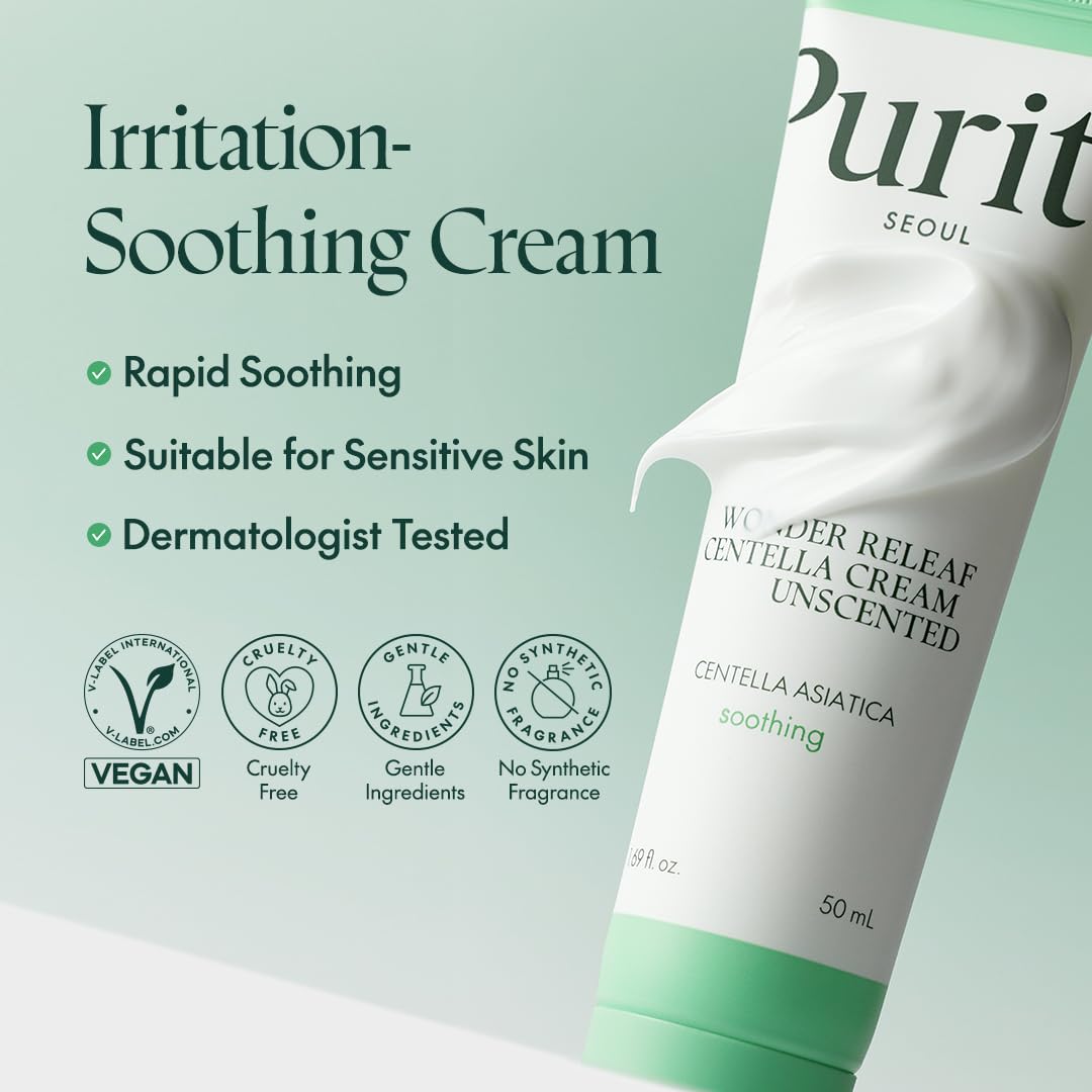 Purito Wonder Releaf Centella Cream Unscented 50 mL (1.69 fl oz) Skincare Purito