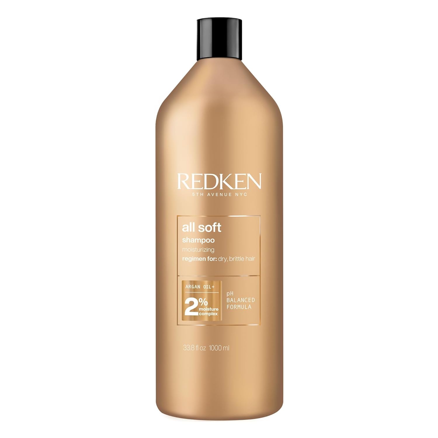 Redken - All Soft Shampoo - 33.8oz / 1 L [Beauty] Beauty Redken