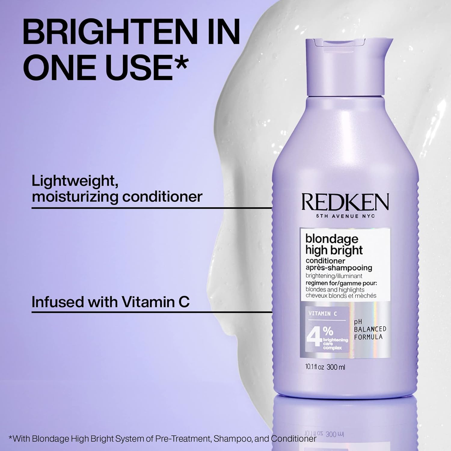 Redken - Blondage High Bright Conditioner - 33.8oz / 1 L [Beauty] Beauty Redken