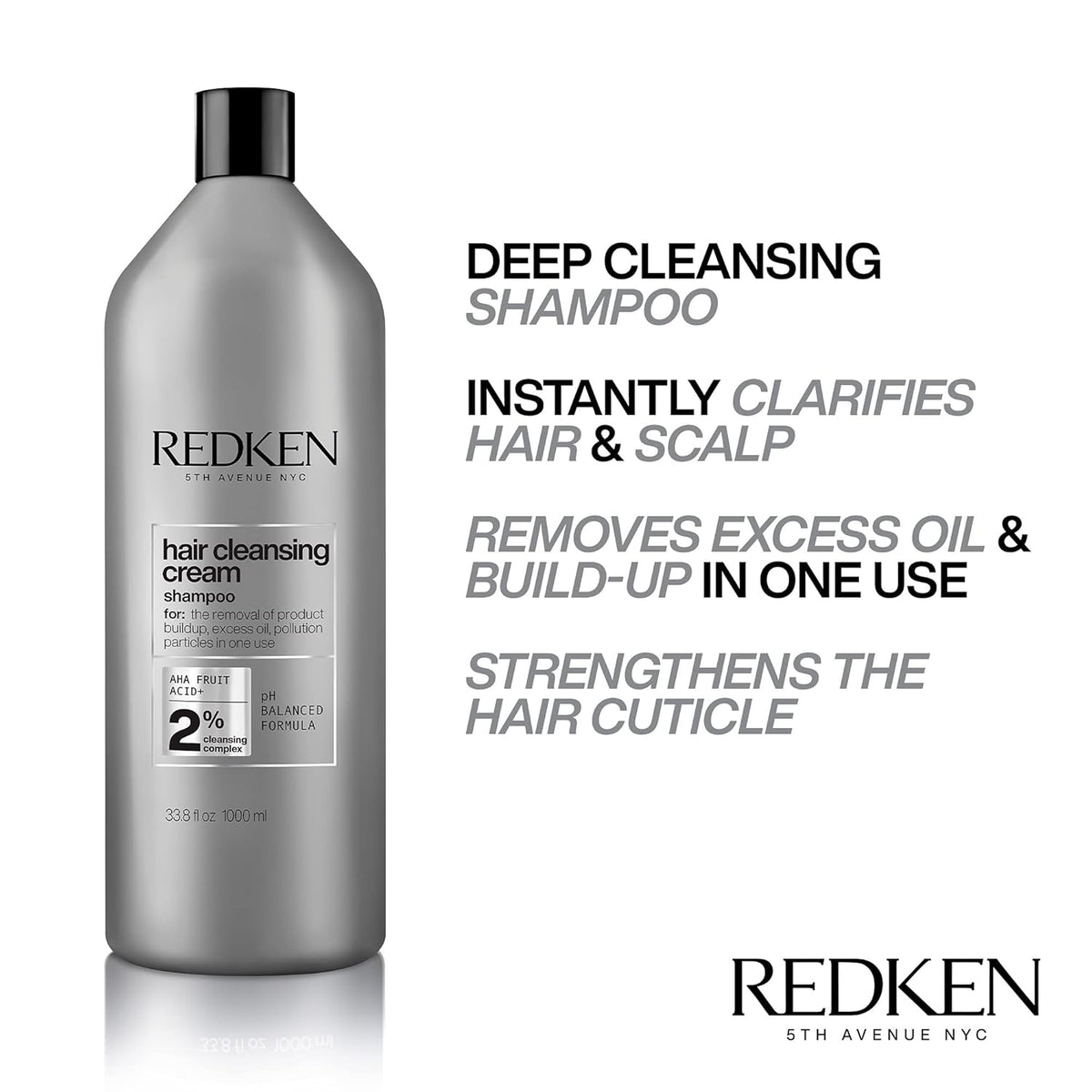 Redken - Hair Cleansing Cream Shampoo - 33.8oz / 1 L [Beauty] Beauty Redken
