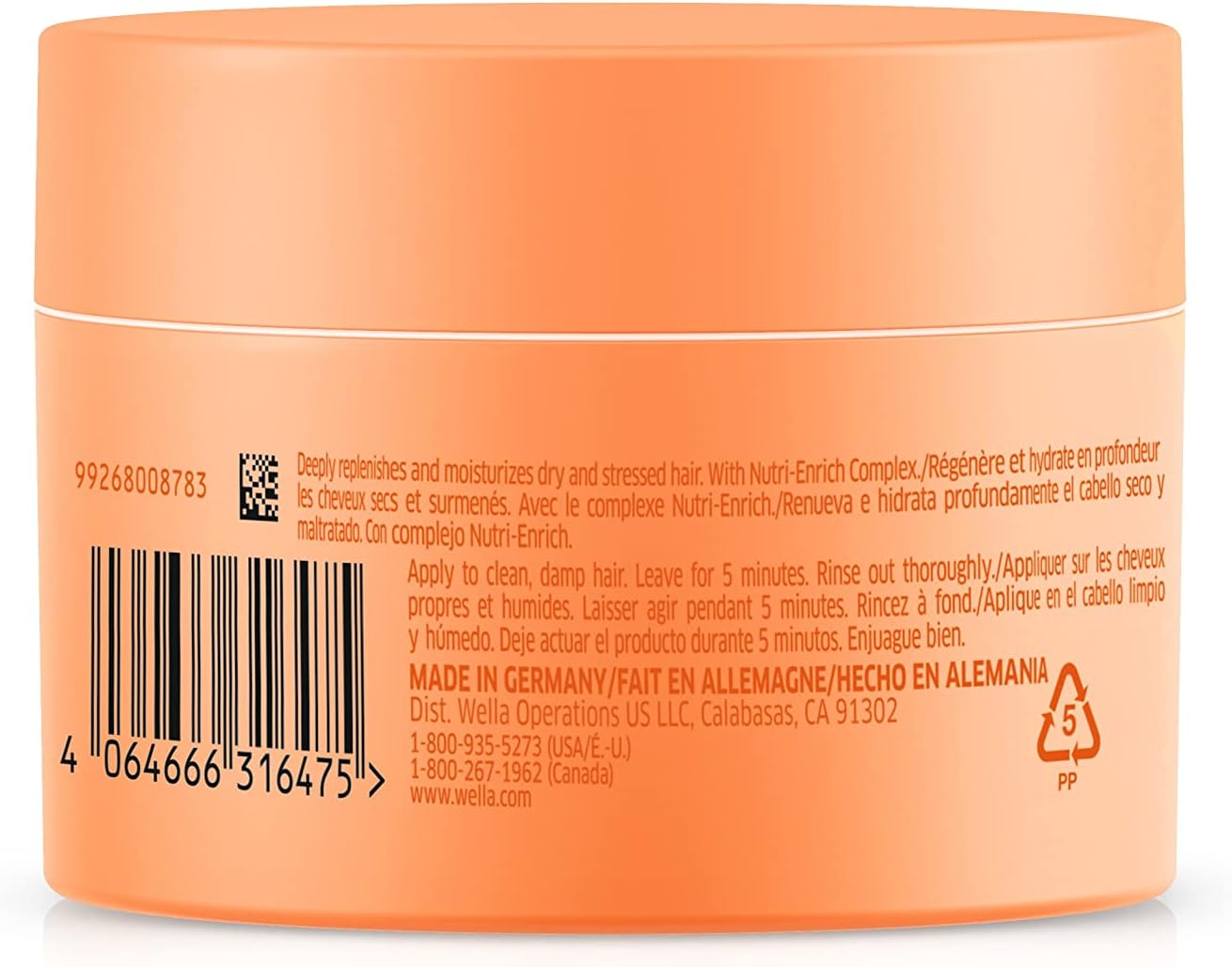 Wella Professionals - INVIGO Nutri-Enrich Mask 500ml / 16.9oz [Beauty] Beauty Wella Professionals